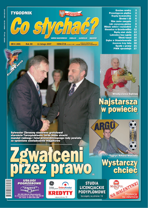 Okładka gazety Co słychać? - nr 6 (488) 2007